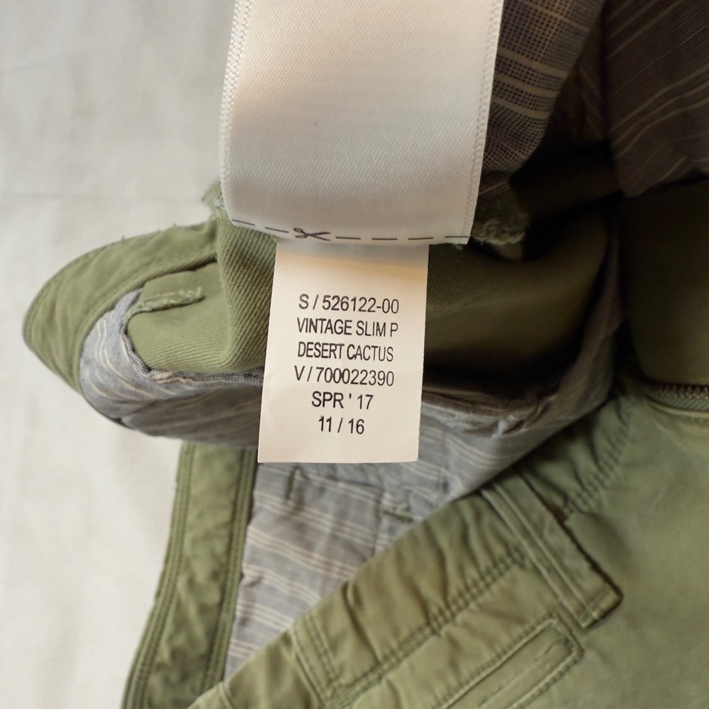 GAP Mens Slim Fit Military Patches Chino Pants 30x30 Olive Green‎ NWT - Picture 8 of 10